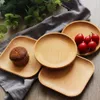 4er Set Snack Tablett Glatte Kanten Vorspeise Display Holz Produktbild-Vorschau 4
