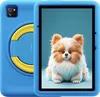 A blue tablet case with a yellow handle, displaying a cute cartoon dog on its screen. Náhľad obrázku produktu