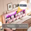 180x200 cm Polsterbett Doppelbett mit LED, USB & Typ-C, Produktbild-Vorschau 6