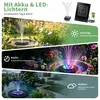 MIAJARD - Pompe solari a LED per laghetti, fontane solari Anteprima dell’immagine prodotto 2