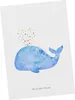 Mr. & Mrs. Panda Postkarte Wal Konfetti - Weiß - Geschenk, Produktbild-Vorschau 1