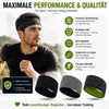 Sport Stirnband 3er Set Schwarz Grau Grün– rutschfest, Produktbild-Vorschau 9