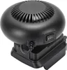 A black electric heater with a fan on a white background. Náhľad obrázku produktu