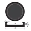 1x gumový blok STIX, 140 mm a 130 mm, výška 25 mm, gumová Náhled obrázku produktu 4