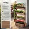 Vertikální postel Flora, lakované dřevo, včetně rostlinného Náhled obrázku produktu 2