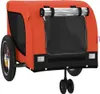 vidaXL Fahrradanhänger Hunde Orange und Schwarz Produktbild-Vorschau 4