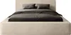 FEDVE Polsterbett MUMMO aus Velours 180x200 cm, Creme Produktbild-Vorschau 1