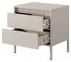 Nachtkastje, nachtkast, FERRATO, 54 cm, beige, geribbeld, Productafbeelding-voorbeeld 7