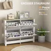 HOMCOM Schuhschrank Schuhregal mit Schublade für 16 Paar Produktbild-Vorschau 4