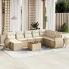 The Living Store 9-tlg. Garten-Sofagarnitur mit Kissen Produktbild-Vorschau 2