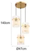 Globo Lighting Hängeleuchte Metall goldfarben matt, 3x E27 Produktbild-Vorschau 3