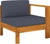 The Living Store Mittelsofa mit 1 Armlehne Dunkelgrau Produktbild-Vorschau 1
