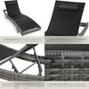 tectake® Rattan Sonnenliege Moana 69 x 211 x 41 - 94 cm Produktbild-Vorschau 4