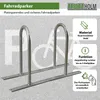 Fahrradanlehnbügel 140 x 88 cm Stahl feuerverzinkt Ø 50 mm Produktbild-Vorschau 1