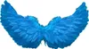A pair of bright blue feather wings against a white background. Produktbild-Vorschau