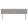 vidaXL Kopfteile Hellgrau 200x7x78/88 cm Stoff Produktbild-Vorschau 3