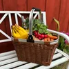 UNUS® Korb im Rattan-Optik, Einkaufskorb mit Klappgriff, Produktbild-Vorschau 2