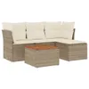 The Living Store 5-tlg. Garten-Sofagarnitur mit Kissen Produktbild-Vorschau 3