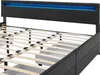 Juskys Polsterbett Lyon 180 x 200 cm mit Bettkasten, LED Produktbild-Vorschau 4