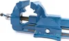 A close-up shot of a blue metal vise on a white background. Podgląd zdjęcia produktu