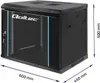 Qoltec RACK-Schrank 9HE 19" Wandmontage Schwarz Produktbild-Vorschau 3
