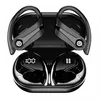 A pair of black wireless earbuds in their charging case. Produktbild-Vorschau
