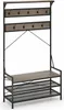 A product shot of a coat rack and shoe bench. Voir les images du produit