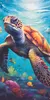 FEBE Strandtuch XXL 100x180 cm Sumpfschildkröte Badetuch Produktbild-Vorschau 1