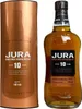 A bottle of Jura 10 Year Old Single Malt Scotch Whisky and its cylindrical gift packaging are shown against a white background. Produktbild-Vorschau