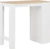 vidaXL Barový stôl s policou biely 110x50x103 cm Náhľad obrázku produktu 2