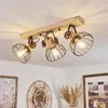 Cotes »Cotes« Deckenlampe, Holz/Metall, Natur/Rostfarbene Produktbild-Vorschau 1