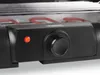 Close-up of an electric grill's control panel with a red indicator light and a temperature dial. Produktbild-Vorschau