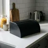Velký dřevěný chlebník černý 40x29x18cm nádoba na chléb Náhled obrázku produktu 7