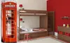 Drzwi harmonijkowe CZERWONA BUDKA 83 cm - druk jednostronny Podgląd zdjęcia produktu 4