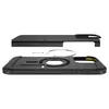 An exploded view of a black phone case with magnetic ring. Produktbild-Vorschau
