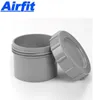 A gray plastic pipe end cap with a screw-on cap, shown on a white background with the brand name 'Airfit' in blue text above. Anteprima dell’immagine prodotto