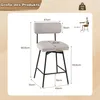 Sgabelli da bar girevoli, set da 2, beige, rivestimento in Anteprima dell’immagine prodotto 3
