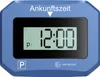 A blue electronic parking disc with a digital display showing the time. Produktbild-Vorschau