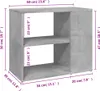 vidaXL Tavolino grigio cemento 60x30x50 cm materiale a base Anteprima dell’immagine prodotto 7
