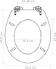 vidaXL Toilettensitz MDF Deckel mit Absenkautomatik Design Produktbild-Vorschau 6