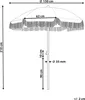 BELIANI Parasol ogrodowy biały drewniany ⌀ 150 cm składany Podgląd zdjęcia produktu 7