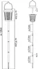 Diagram showing the assembly and dimensions of a solar garden light. Produktbild-Vorschau
