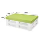 A pallet cushion set with dimensions indicated by measurement lines. Náhľad obrázku produktu