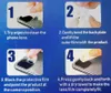 Instructions for applying a screen protector to a phone camera lens. Produktbild-Vorschau