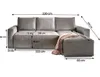 AXEL L Breite 231 cm Cord-L-Eckcouch mit Schlaffunktion Produktbild-Vorschau 2