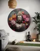 Leinwandbild rund Buddha Zen Blumen Abstraktion 80x80 Feeby Produktbild-Vorschau 3