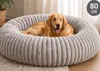 Katzenbett Hundebett Rund 80cm Kuscheliges Hundebett kleine Produktbild-Vorschau 1