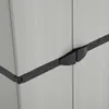 vidaXL Garten-Lagerschrank mit 3 Böden Grau & Schwarz Produktbild-Vorschau 6