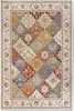 A flat lay of a colorful, patterned rug on a white background. Voir les images du produit