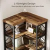Libreria, libreria angolare da 184 cm, libreria da terra a Anteprima dell’immagine prodotto 6